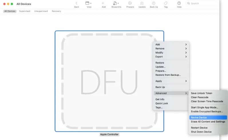 M1 Mac mit Apple Configurator 2 reparieren