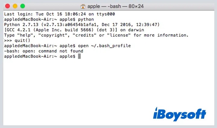 Was ist bash profile auf dem Mac