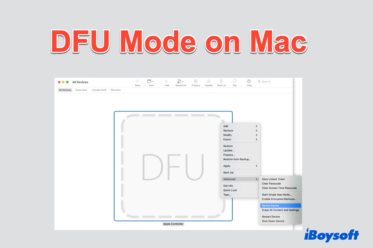 DFU Modus auf dem Mac