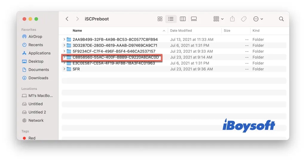 Aufzeichnung des Fallback Recovery Mode auf dem M1 Mac finden