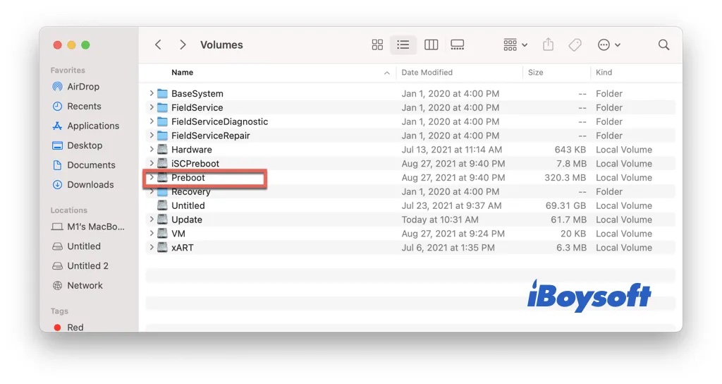 Aufzeichnung des Fallback Recovery Mode auf dem M1 Mac