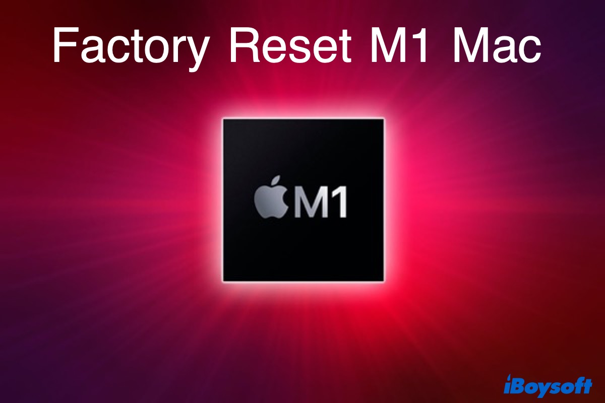 factory reset m1 Mac