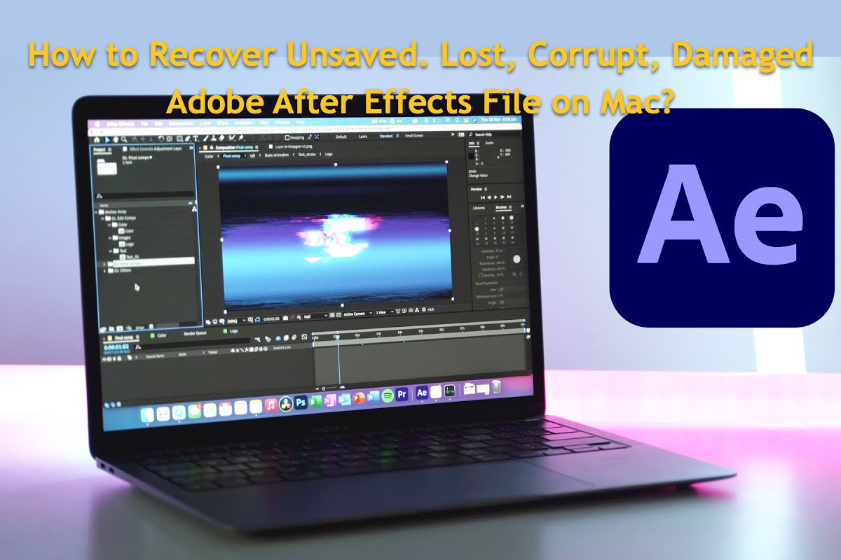 how to recover unsaved files in After Effects