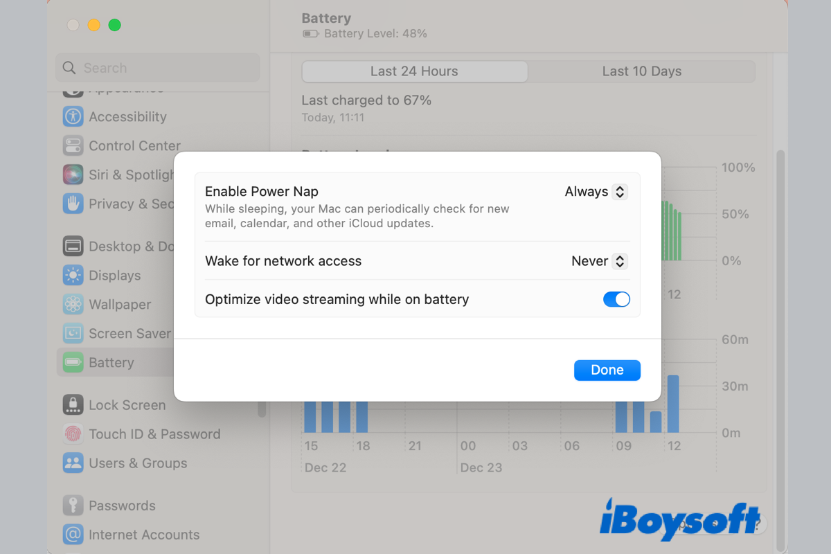 missing energy saver schedule on macos ventura