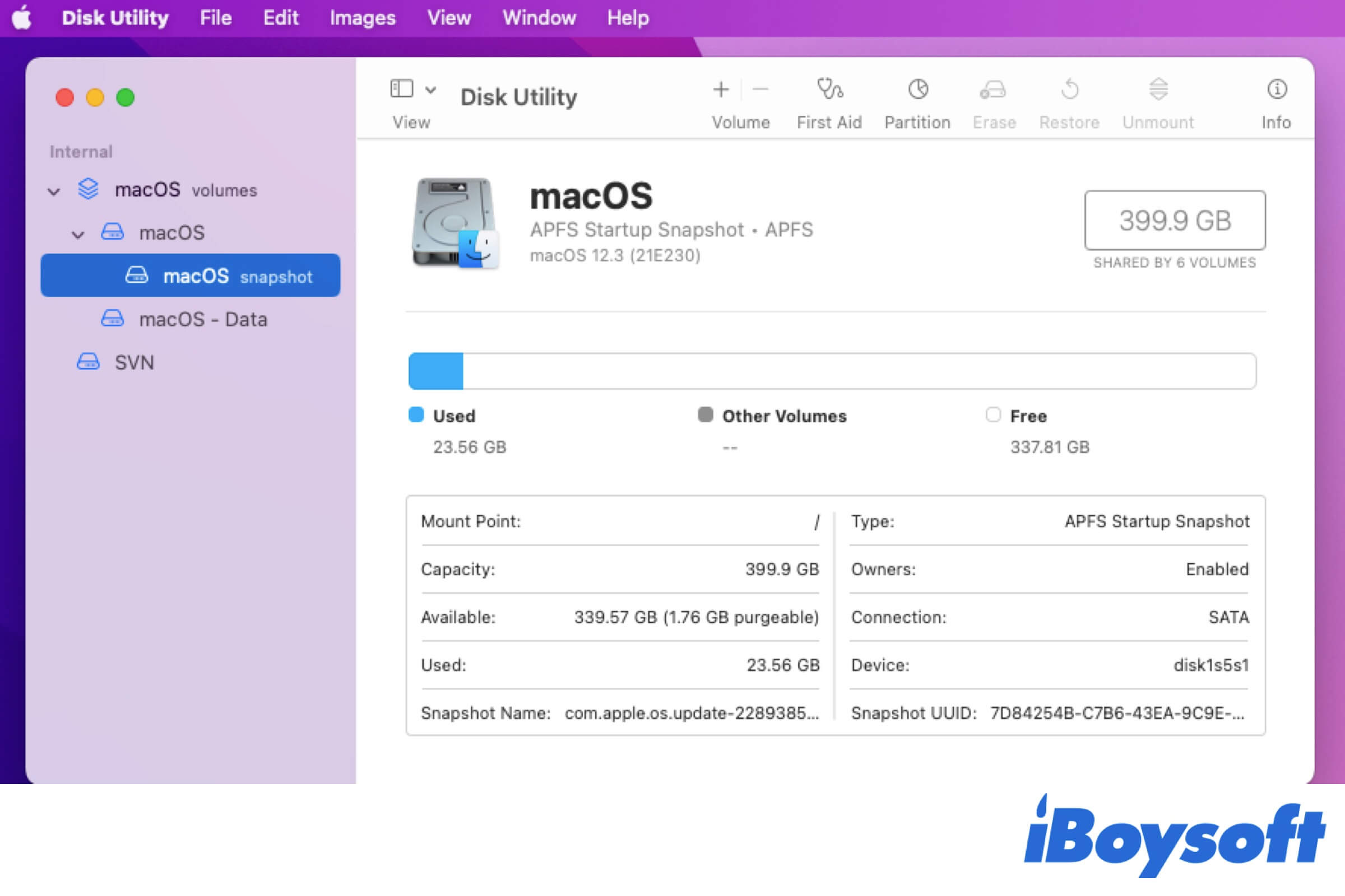 what and where are APFS snapshots