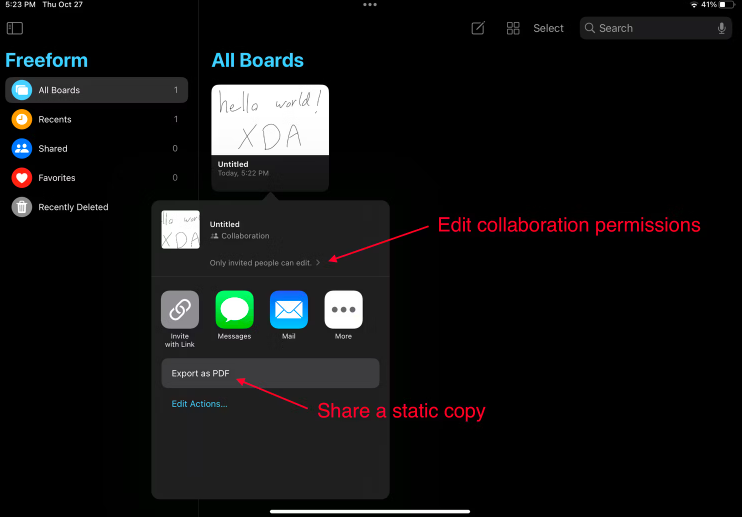Share a board with others