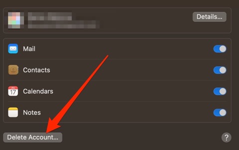 How to remove an Internet account on a Mac