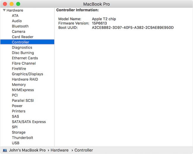 Check if your Mac has the Apple T2 chip