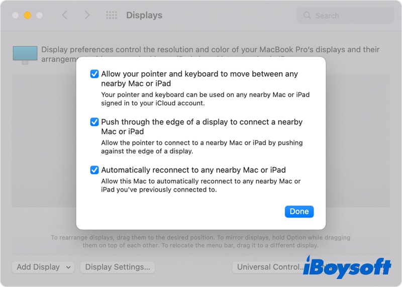 how to enable Universal Control