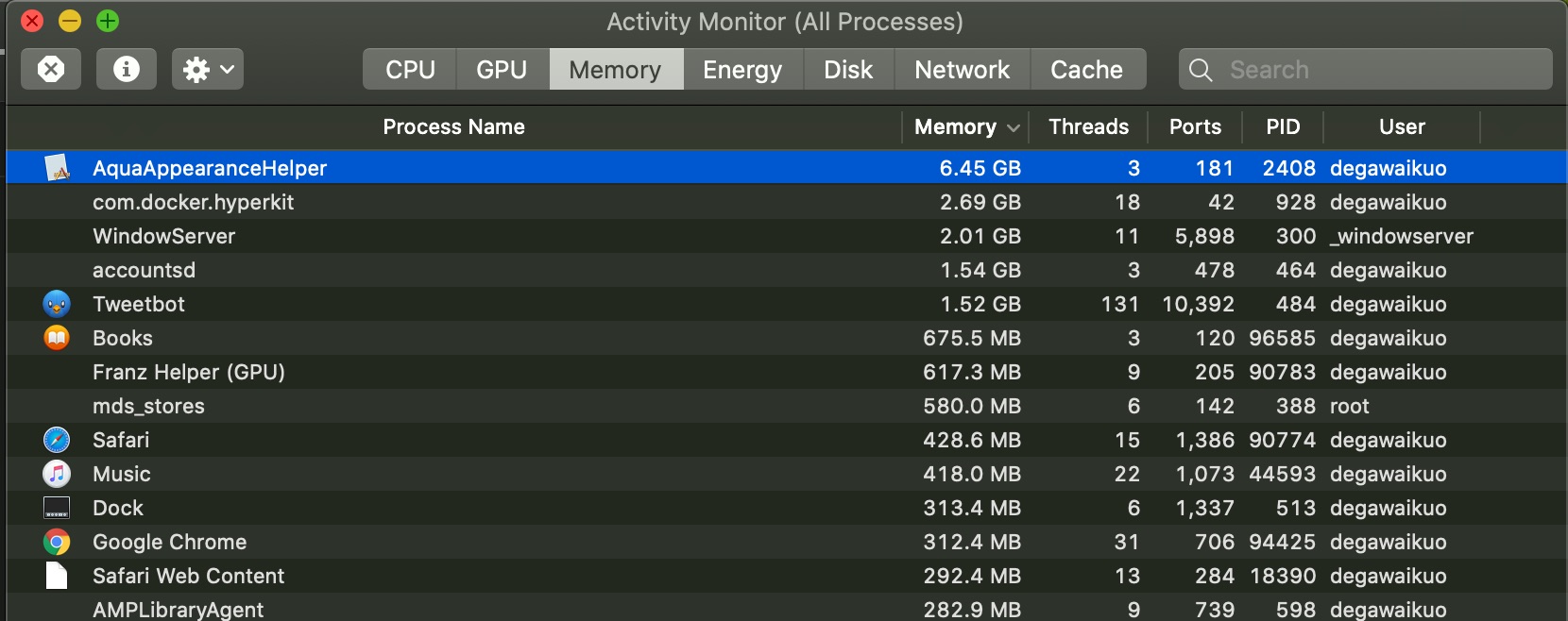 AquaAppearanceHelper on Mac