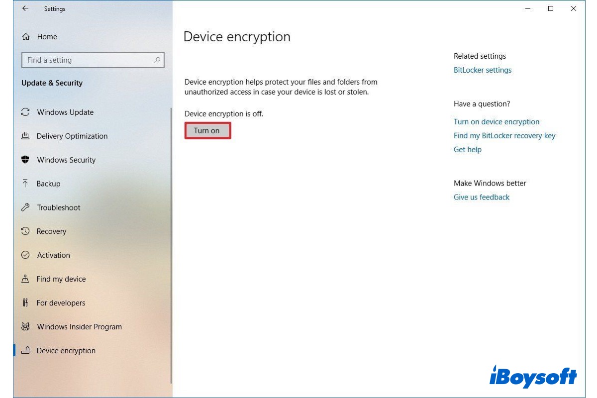 bitlocker automatic device encryption