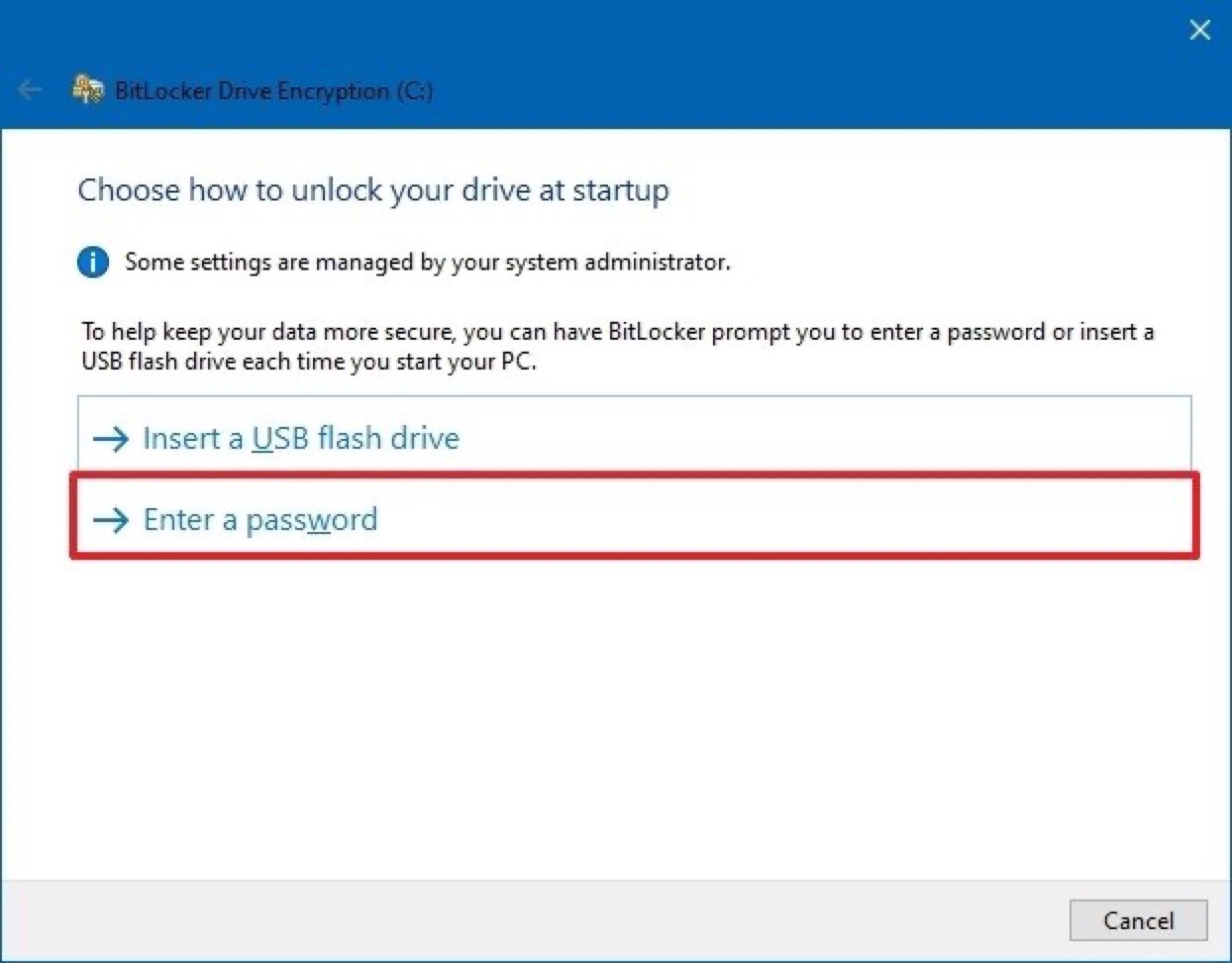 choose an unlock method