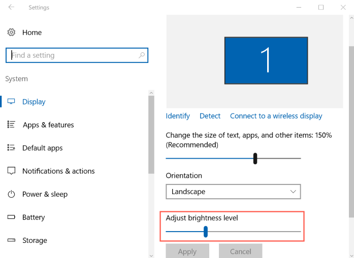 Adjust Display Brightness