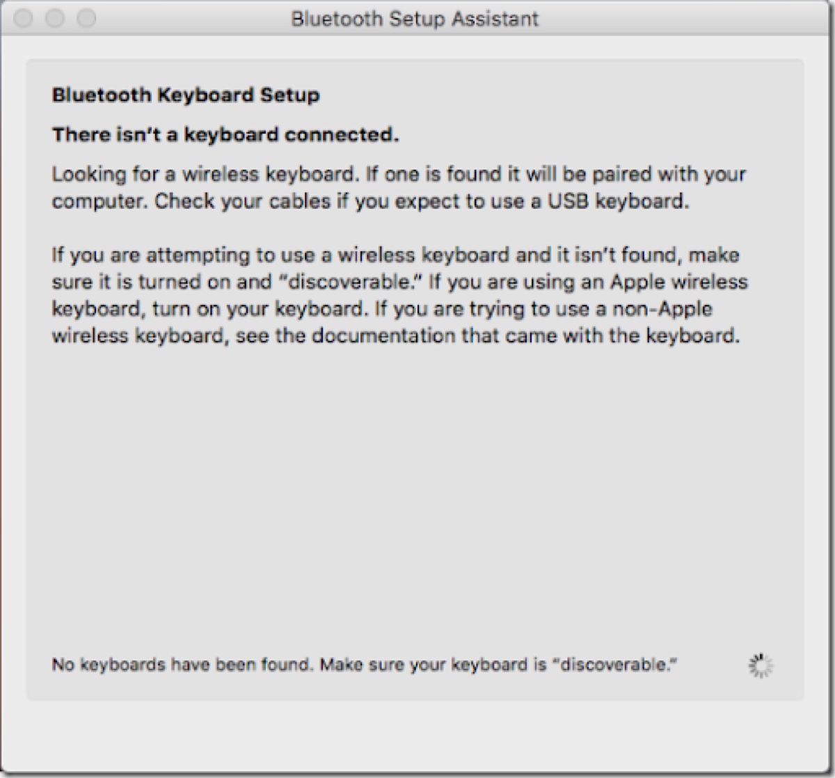 Bluetooth Setup Assistant on Mac
