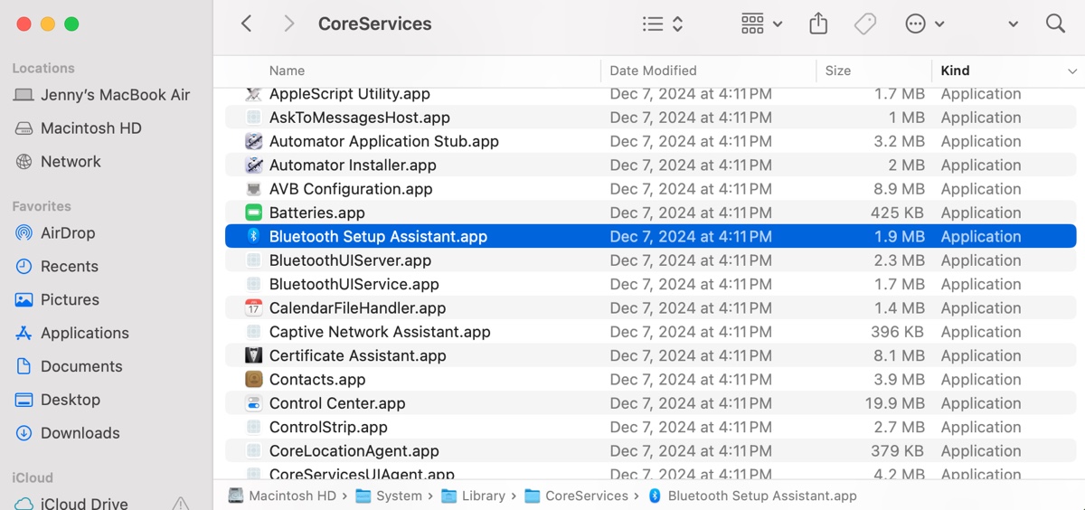 How to open Bluetooth Setup Assistant on Mac
