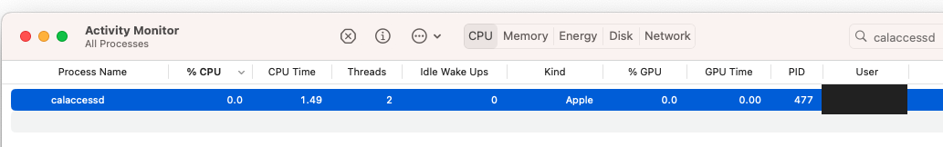 calaccessd on Mac