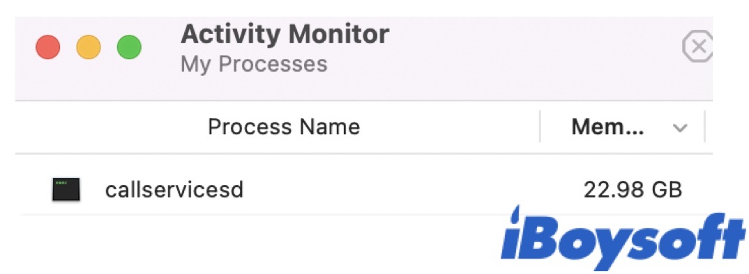 callservicesd memory leak