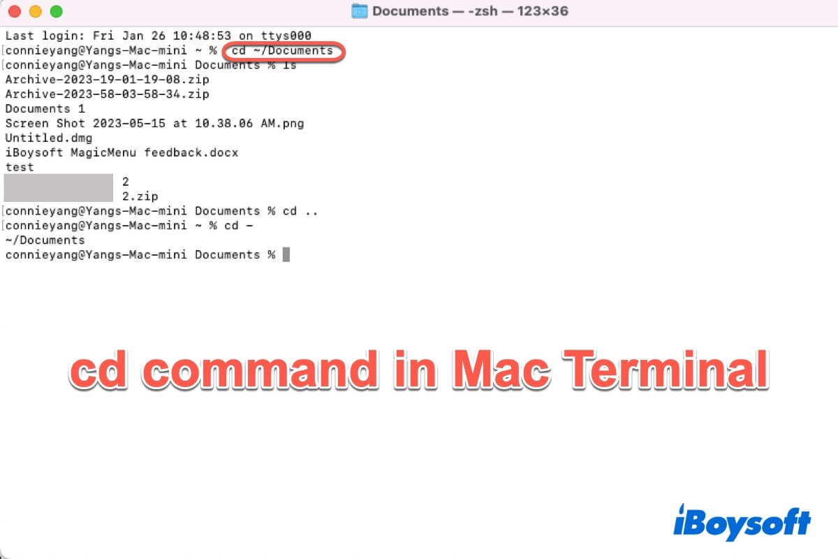 CD Mac Terminal