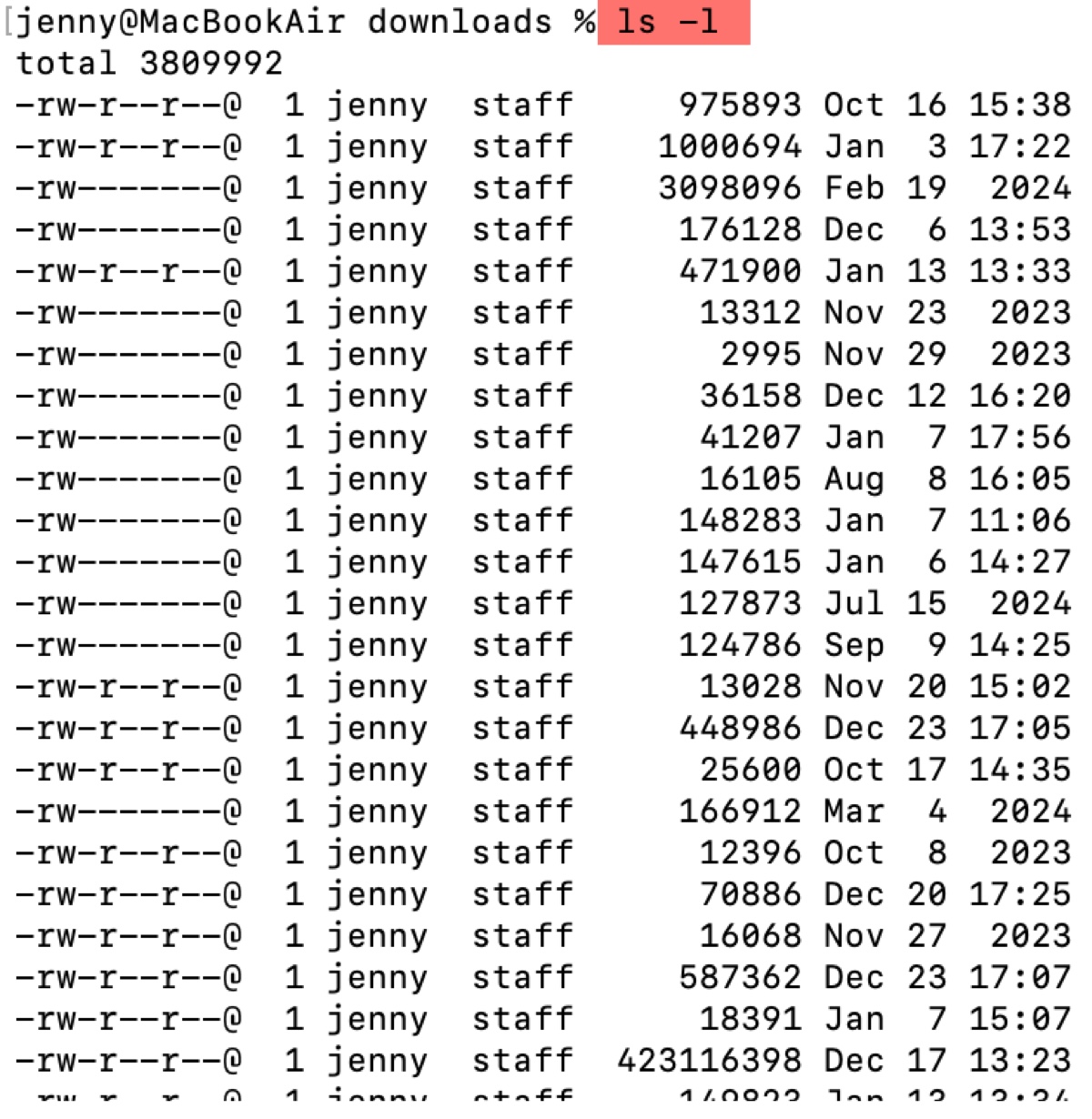 How to check file permissions in Terminal