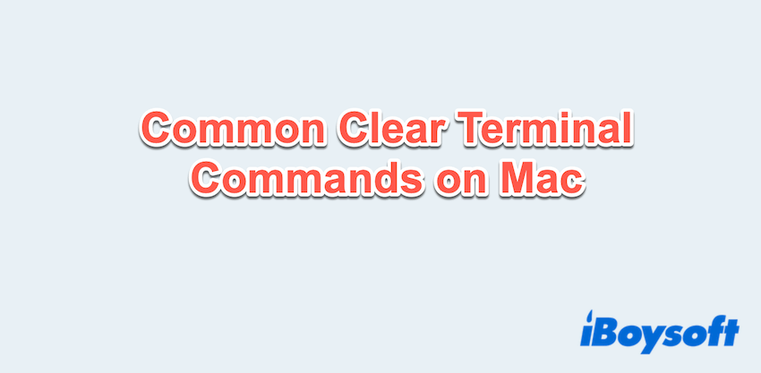 common clear commands on Mac