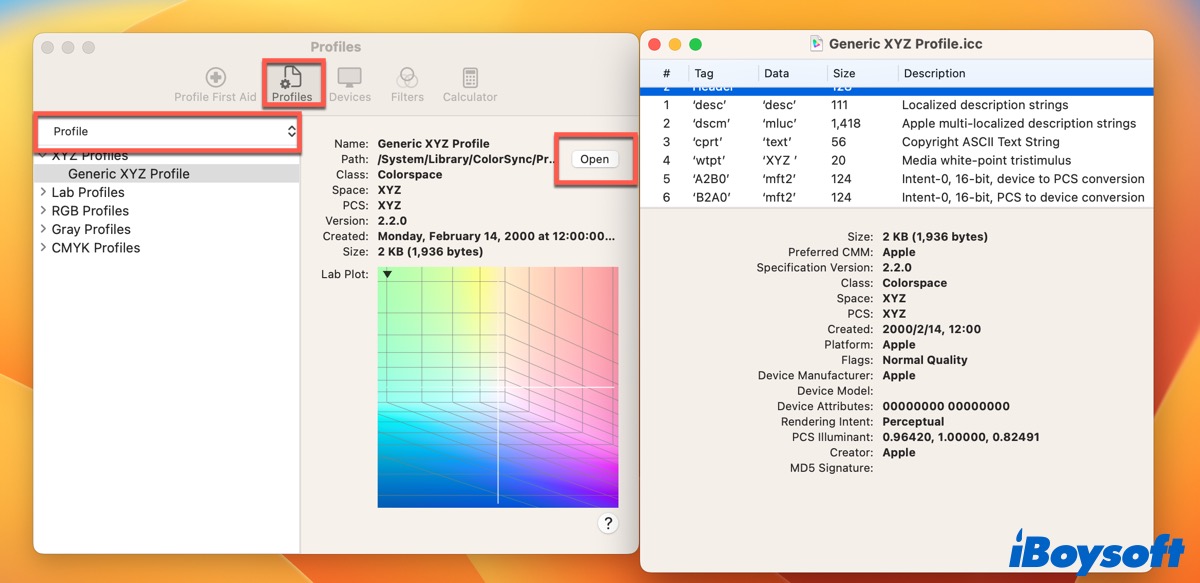 Check color profile
