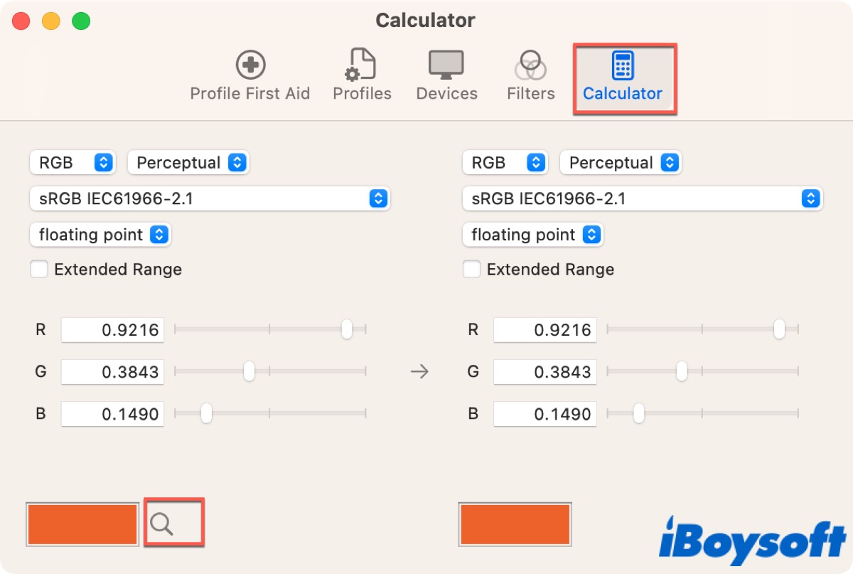 Convert color value