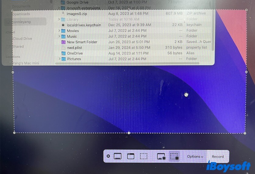 Command Shift 5 on Mac