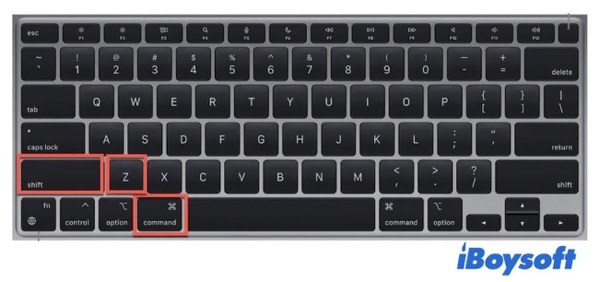 Shift Command Z on Mac