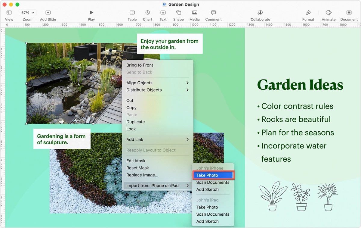 Use your iPhone to take photos on Mac or MacBook