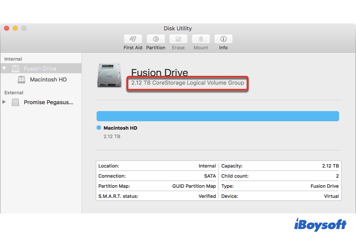 Core Storage Logical Volume on Mac