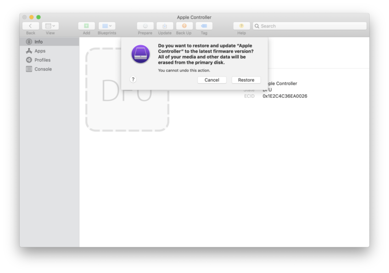 revive Mac in DFU mode