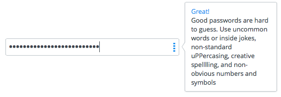 Use a strong password