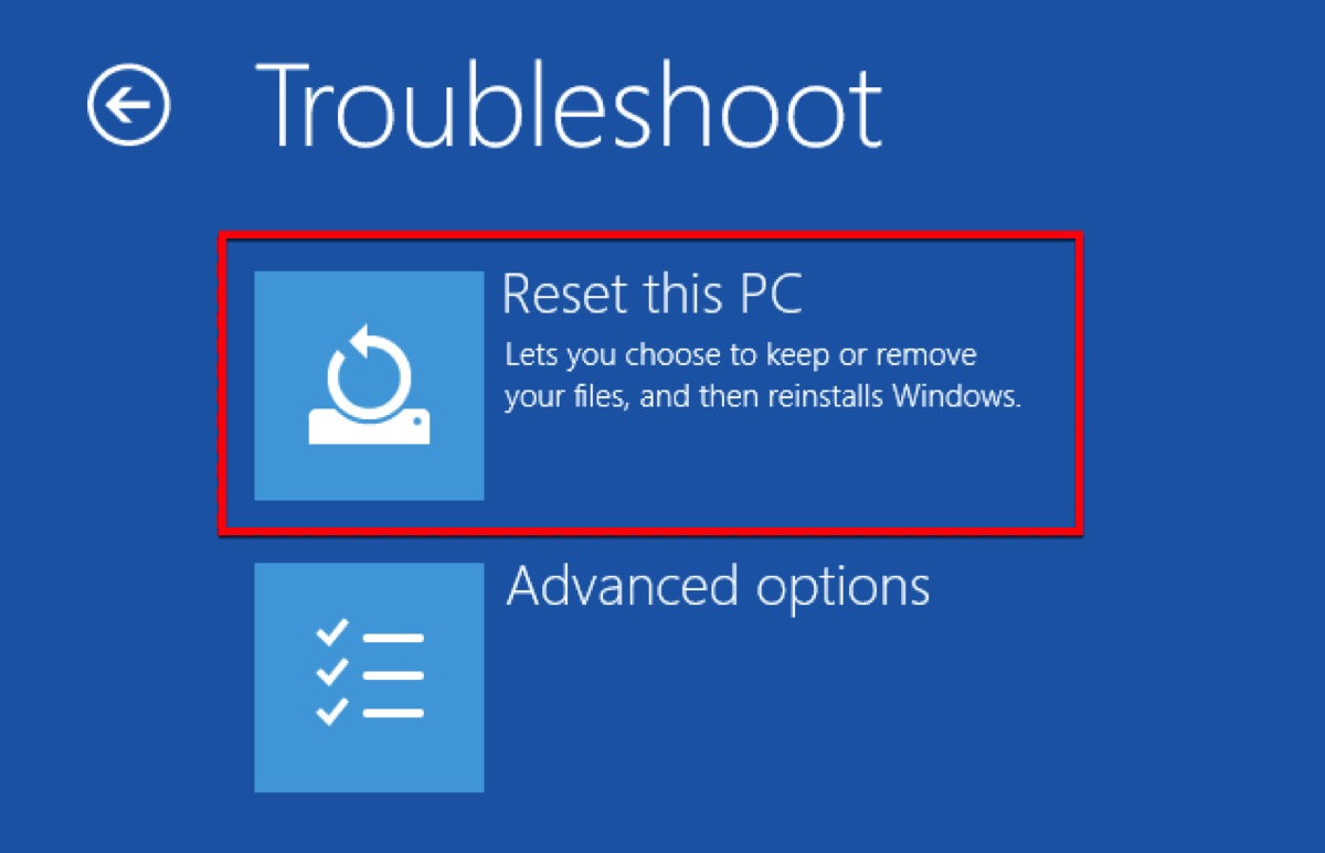 Reset Windows
