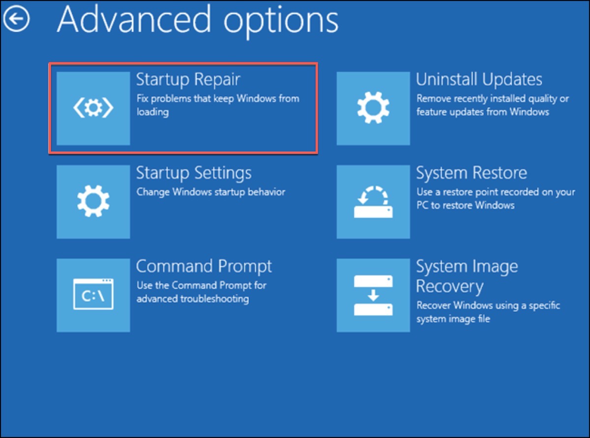 Run Startup Repair