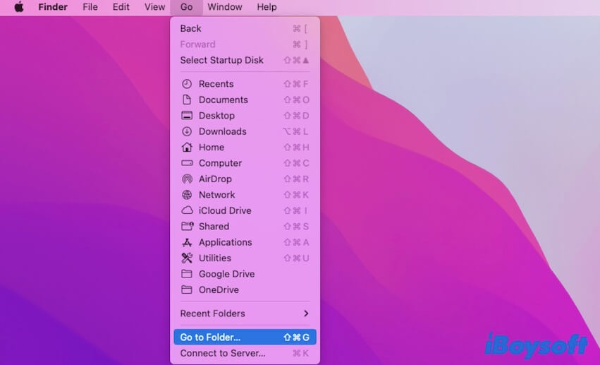open Go to Folder
