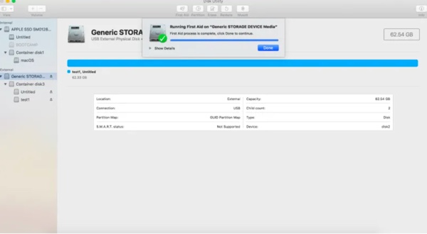 Disk Utility First Aid