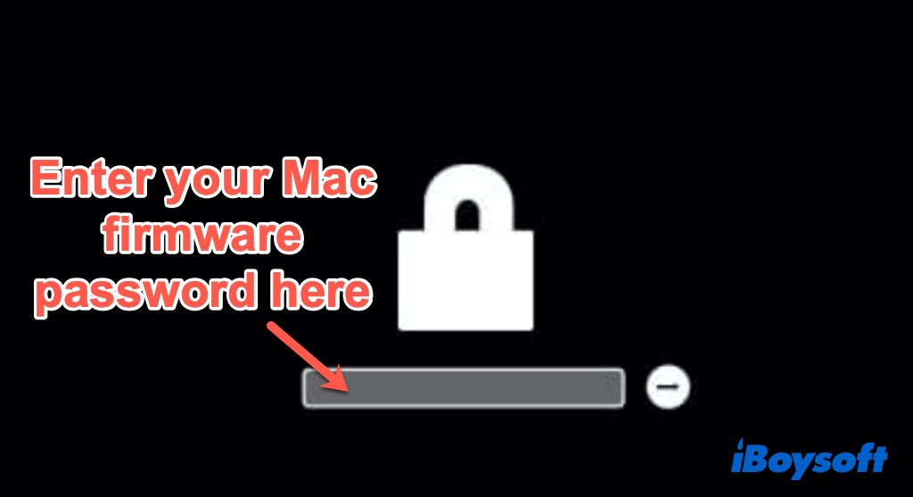 enter firmware password Mac