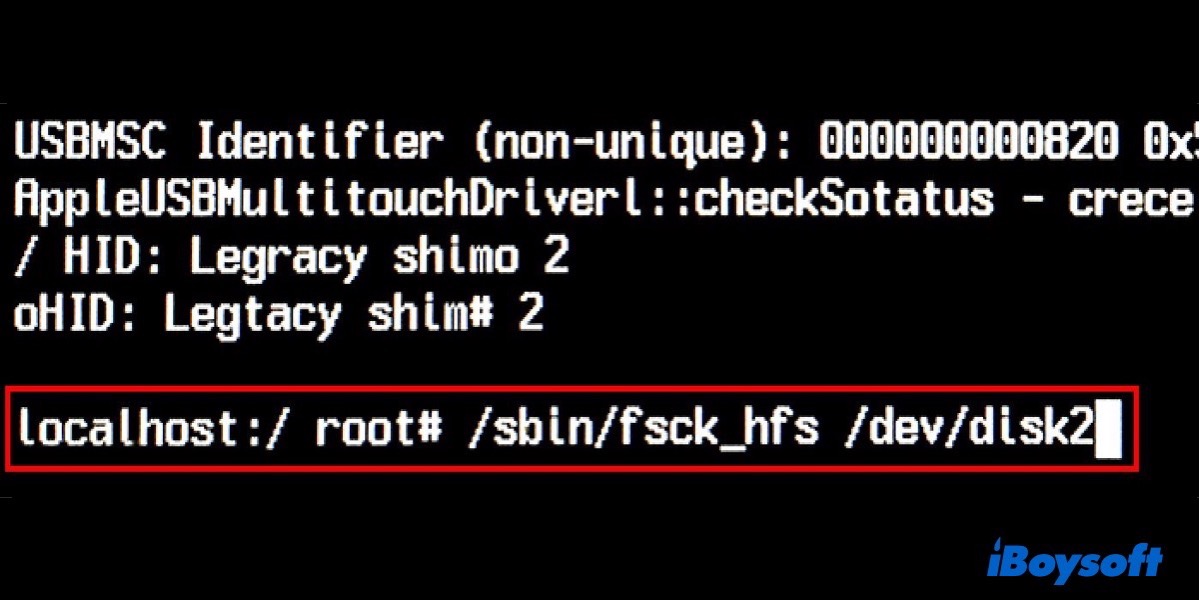 fsck repairs external disk