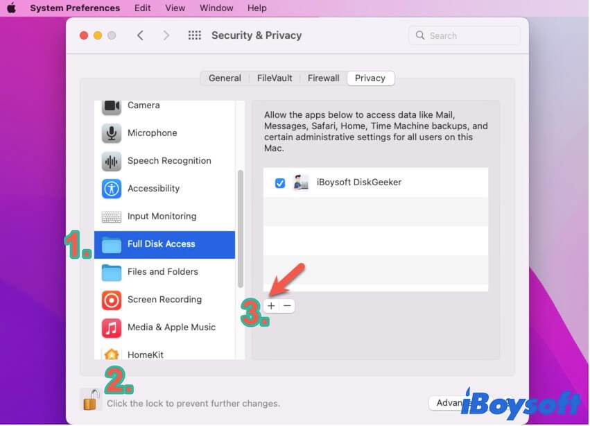 grant Full Disk Access on Mac for an app
