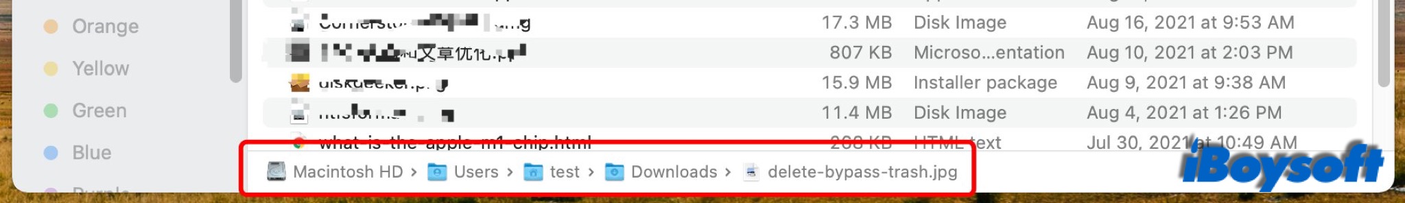 show path bar in Finder
