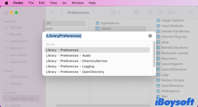enter the pathname of the folder into the Go to Finder search box