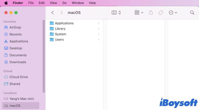 find folder with Finder sidebar