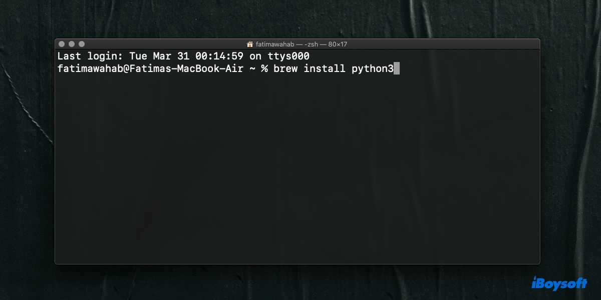 The equivalent of apt gpt install on Mac