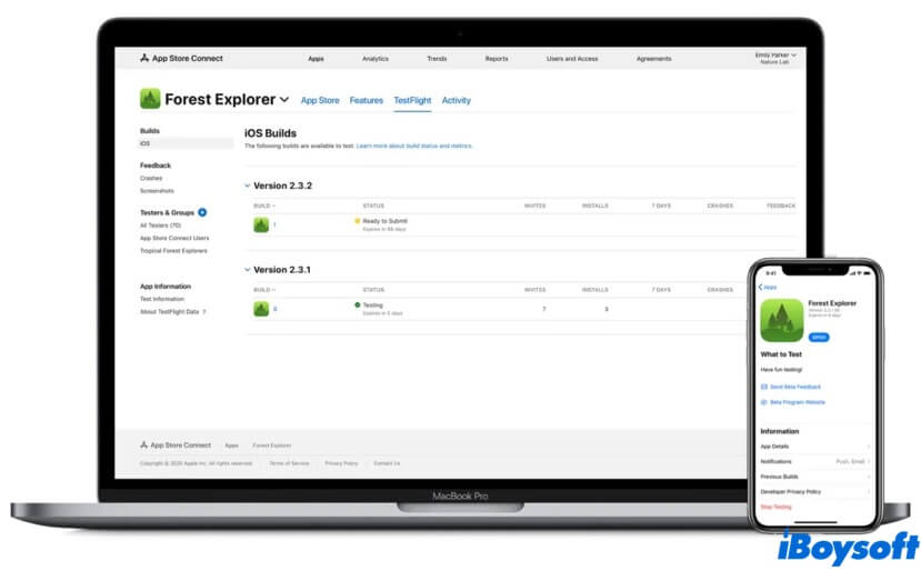 iOS emulator for Mac in TestFlight