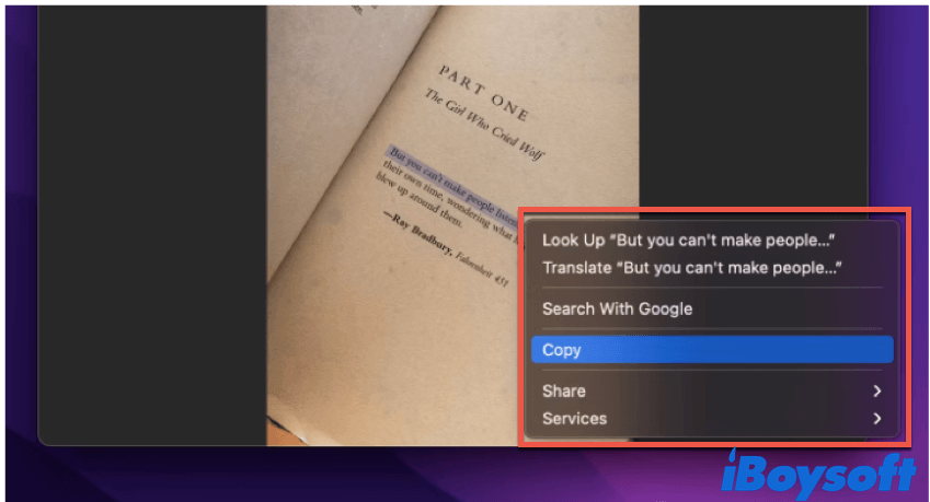 use Live Text on Mac