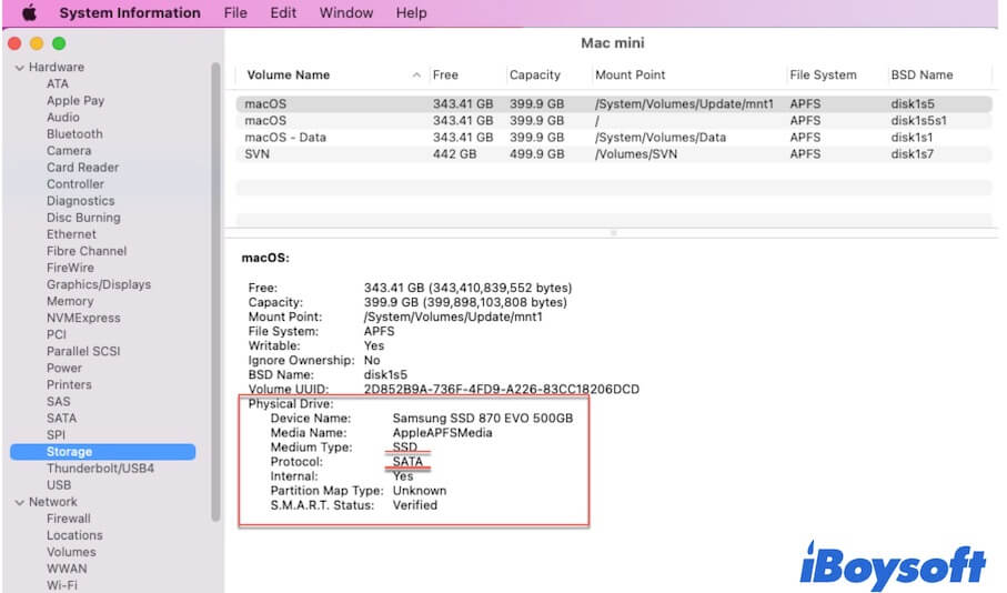 check SSD type on your Mac