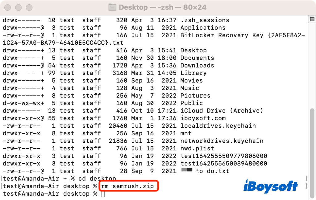 delete command line