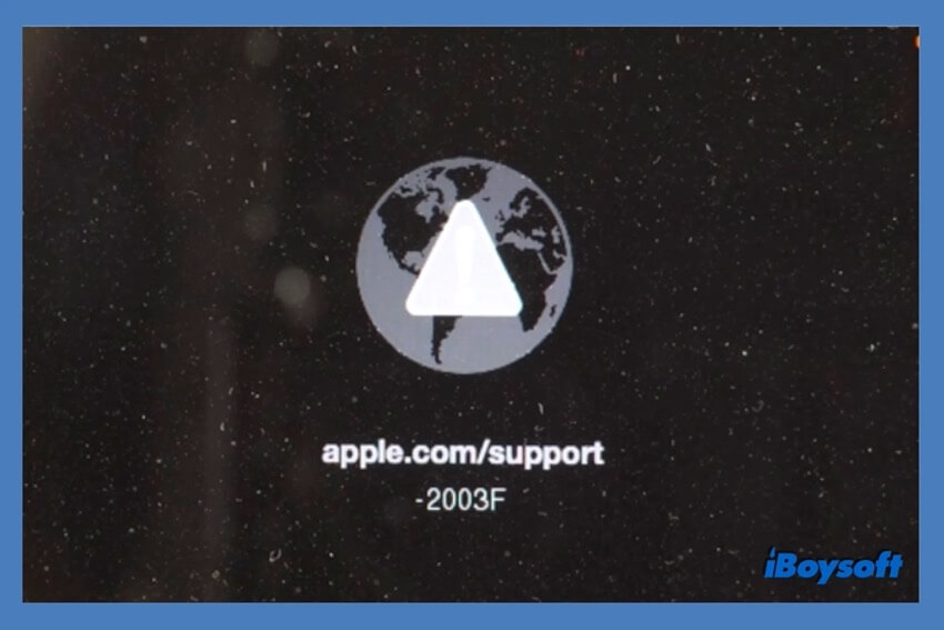 Mac error code 2003f