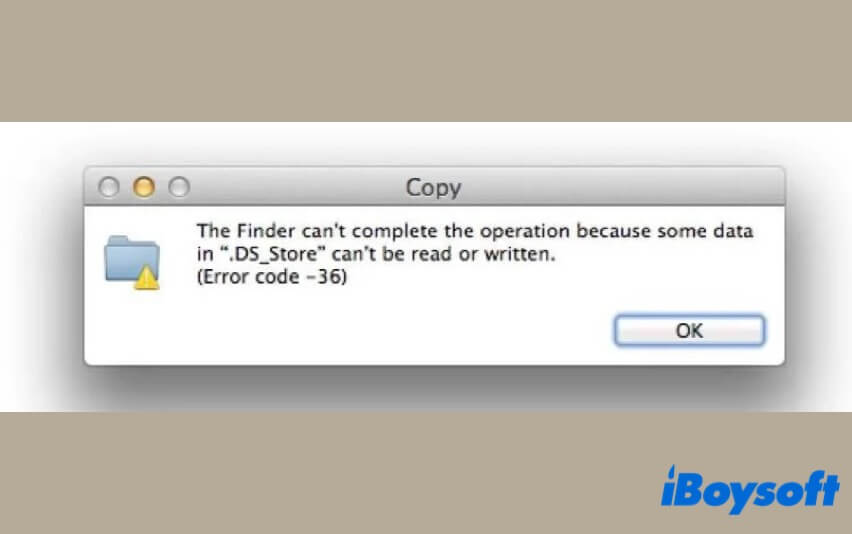 Mac error code 36