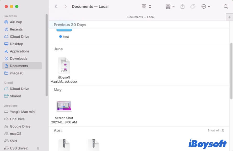 browse files on Mac